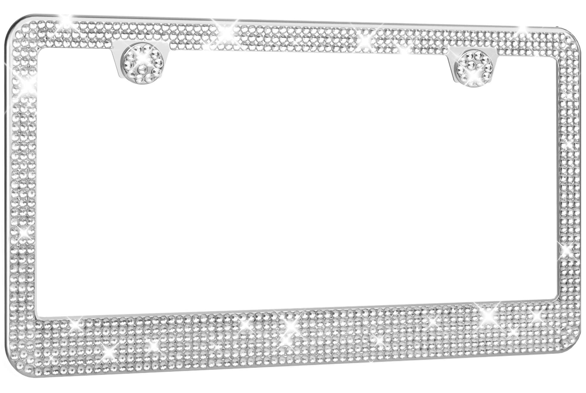 Aujen License Plate Frame Lastingly Bling License Plate Frame