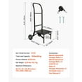 thumbnail image 3 of Heavy Duty Folding Chair Rack Cart - Holds 10 Chairs Up to 150 LBS, Push-Style Dolly for Easy Moving & Storage, 3 of 11