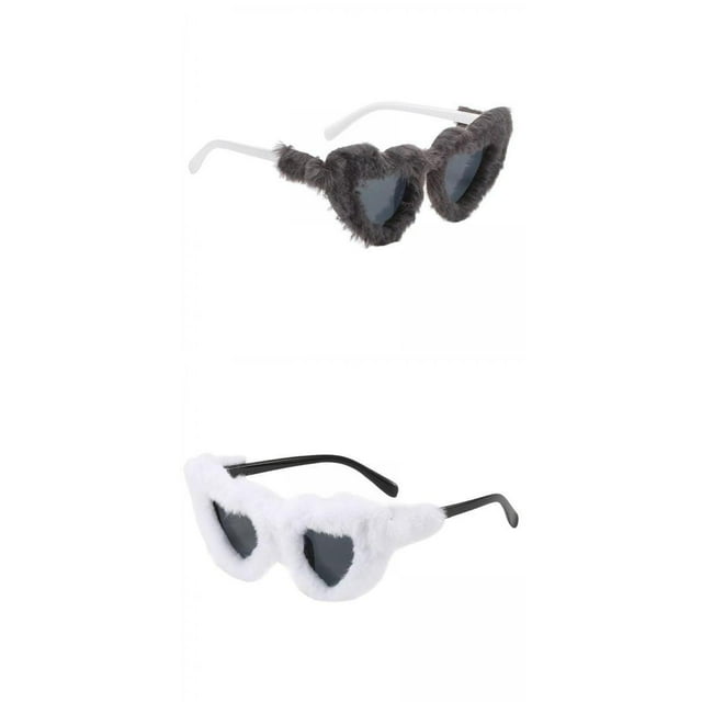 lionlar Lunettes de Soleil Souples 2x pour Mascarade Gris+blanc