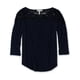 thumbnail image 2 of Aeropostale - Camiseta adornada con hombros de encaje para mujer, azul, extragrande Aeropostale Camiseta adornada, 2 of 2