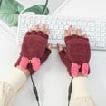 thumbnail image 5 of Fjofpr Heated Gloves for Women Cold Weather Winter Gloves Women Heated Smart USB Rechargeable Winter Cold Protection Warmth Heating Ears Gloves Washable Warm Hand Treasure, 5 of 6