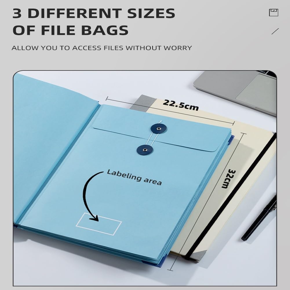 Binder for Important Documents, in Case I Go Missing Binders, Folio Document Organizer, Life Books if I Die Binders to Storing Papers, Certificates(1Sets * Beige)