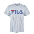 thumbnail image 2 of Fila Men's Short Sleeve Logo Graphic Crew Neck T-Shirt Grey Striped 3XL, 2 of 2