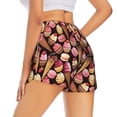 thumbnail image 3 of Bixox Women's Ice Cream Cake pattern 2 in 1 Running Shorts - Lightweight Athletic Workout Gym Yoga Shorts Liner with Pockets - Small, 3 of 7