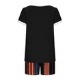 thumbnail image 5 of BLTIBY Women 2 Piece Sets Summer Short Sleeve Crew Neck Top Drawstring Shorts Casual Matching Outfits with Pockets Brown M, 5 of 6