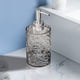 thumbnail image 4 of Dispensador de jabón espumoso, dispensador recargable para baño o cocina, botella de espuma para jabón de manos, gel corporal, botella dispensadora de gel de ducha redonda de 400ml, gris, 4 of 5