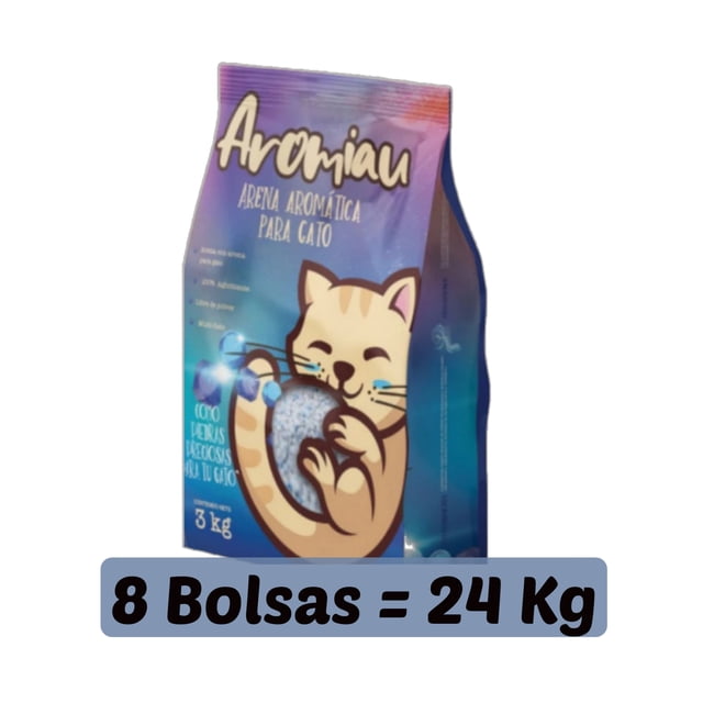 Arena Aromiau 24 Kg (8 Bolsas de 3 Kg)