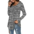thumbnail image 2 of JuneFish Womens Long Sleeve Tops Casual Cloud Fabrics Basic Shirts Blouse, 2 of 3