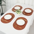 thumbnail image 7 of Unique Bargains Faux Leather Placemats for Kitchen Washable Table Placemats 6pk Brown Gray, 7 of 7