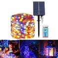 thumbnail image 2 of Serie Navideña Solar Luces Led Guirnalda 20 Metros 200 Leds, 8 modos de luz, carga mediante panel solar, cable de cobre impermeable, decoración para jardín, habitación, interior, exterior, navidad ecomlab  Navideña, 2 of 9