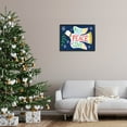 thumbnail image 2 of Joy Peace Love Dove Holly Sprig Holiday Graphic Art Black Framed Art Print Wall Art, 2 of 7