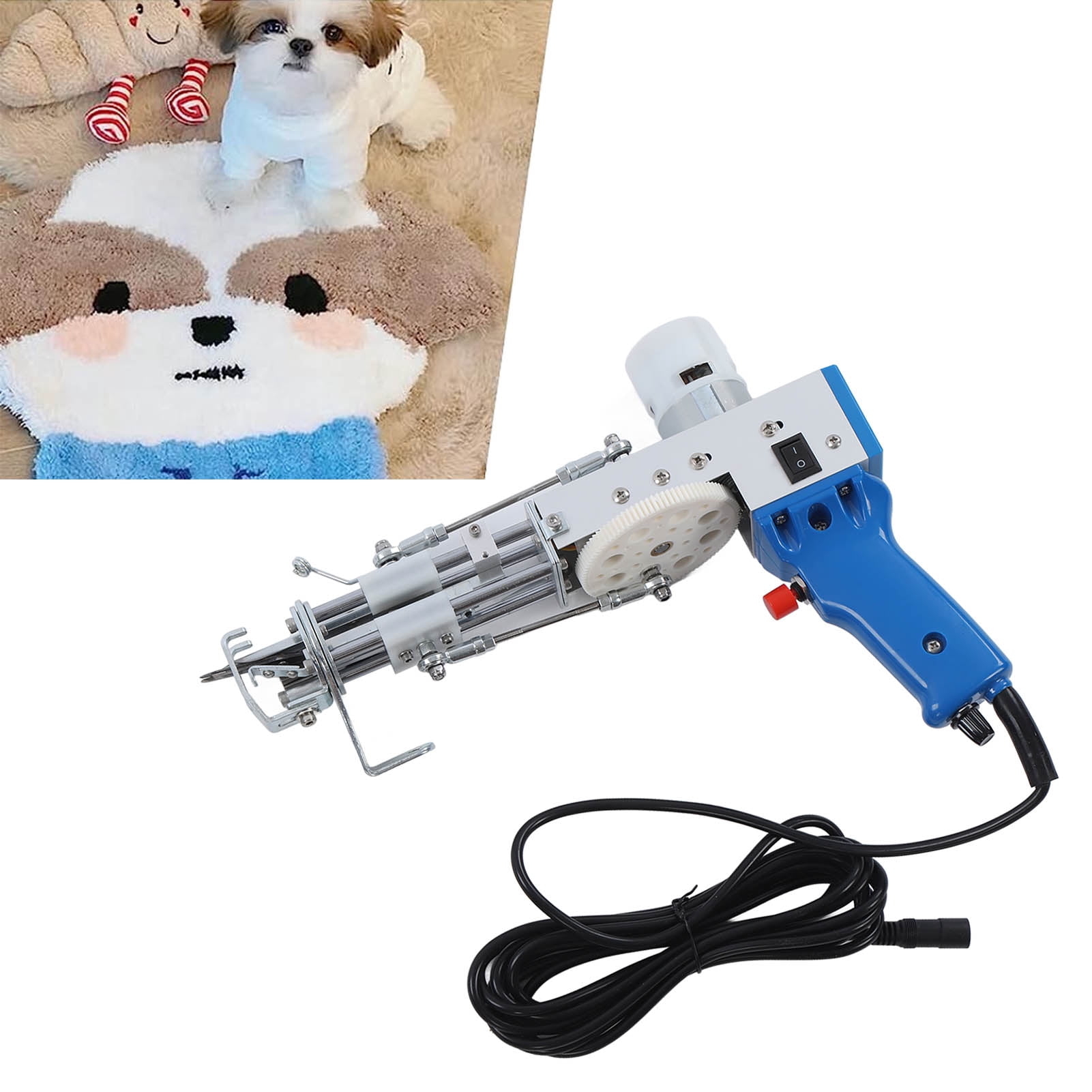 Rug Tufting Machine, Electric Tufting Lightweight US Plug 100-240V Circuit Protection 2400RPM Motor  For DIY Weaving Projects