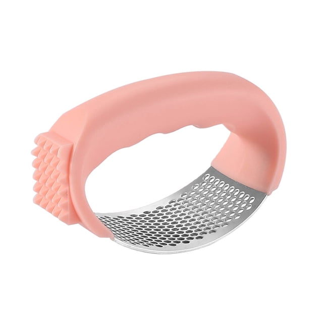 Monstrate Prensa de ajo de acero inoxidable 2 en 1 trituradora multifunción trituradora Manual trituradora Cocina y Comedor Rosado