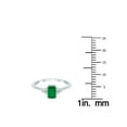 thumbnail image 2 of SZUL Women's Emerald and Diamond Ring in 10K White Gold, 2 of 6