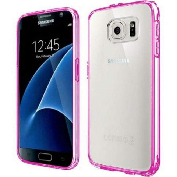 GSA Slim Candy Bumper Case For Samsung Galaxy S7 - Clear/Hot Pink