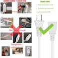 thumbnail image 2 of chalian 6FT White Thin Extension Cord 2 Prong Extension Cord for Indoor Use Outdoor Use with Single Outlet - Ideal for Holiday Lights, Lamps, Cameras, Appliance (1 Pack), 2 of 8