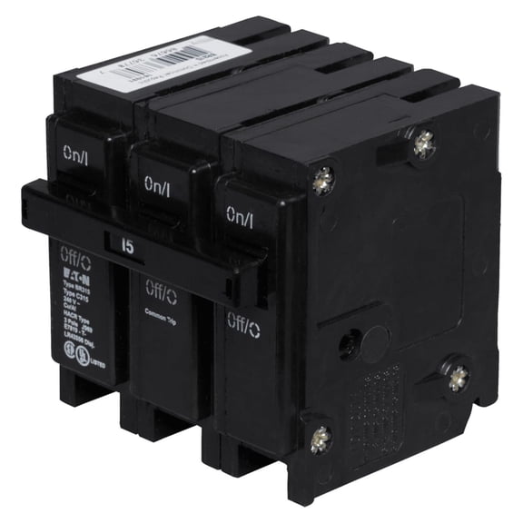 BR315 Plug-On Mount Type BR Circuit Breaker 3-Pole 15 Amp 240 Volt , Color