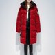 thumbnail image 2 of Chaqueta larga hasta la rodilla brillante mate para mujer, chaqueta holgada de algodón con capucha, 2 of 5