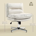 thumbnail image 2 of Light Grey Armless Office Chair - Criss Cross Task Chair with Adjustable Height & Tilt | Home Office, Study & Desk Seating, 2 of 7