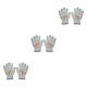 thumbnail image 3 of Sonducket 1 par de guantes de invierno para niños, pequeñas cubiertas para dedos artesanales de punto con patrón de dragón para niños, al aire 3piezas Gris Sonducket CBP342256, 3 of 6