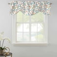 thumbnail image 2 of Tie Up Valances for Windows, Teal Orange Eucalyptus Adjustable Valance Curtains Window Treatment for Living Room, Weeping Botanical Leaves Rod Pocket Kitchen Curtains & Drapes 54x18 Inch, 2 of 9