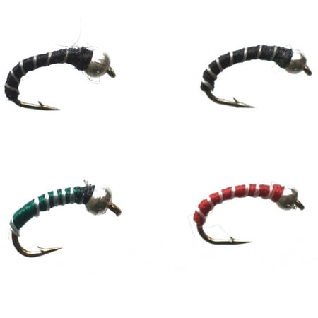 Cortland 4pk Flies, Zebra Midge Assortment