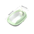 thumbnail image 3 of Semi Enclosed Kitten Litter Box with Litter Scoop Splash Proof Plastic Cat Toilet Pan Pet Supplies,Green, 3 of 6