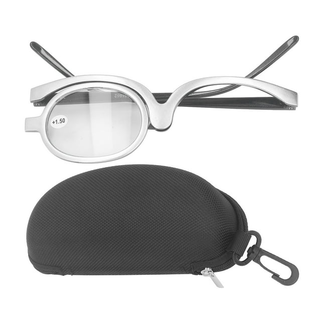Gafas de lectura con aumento, portátiles, para presbicia, abatibles, giratorias, de una sola lente +1,50