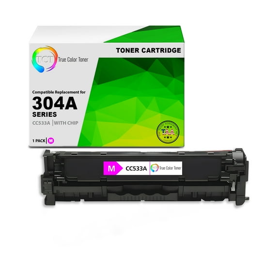TCT 304A Magenta Toner Cartridge - TAA Compliant Compatible Replacement for 304A CC533A
