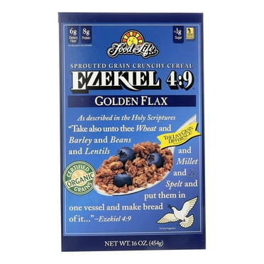 Food For Life Organic Ezekiel 4:9 Sprouted Crunchy Cereal Golden Flax 16 oz Pack of 2