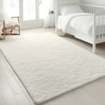 thumbnail image 3 of Buganda Area Rugs for Living Room 9'X12', Soft and Fluffy Shaggy Carpet for Pets, Machine Washable Floor Rugs for Bedroom, Cream, 3 of 8