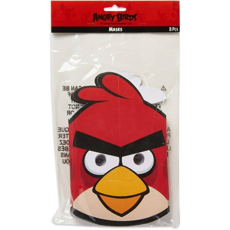 Angry Birds Masks, 8 Count, Party Supplies