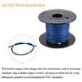 thumbnail image 4 of Uxcell 2 Count Wire Polyvinyl Chloride Hookup Wire, Copper Wire with Spool for Internal Connecting Wire Blue 24AWG, 30m, 4 of 7