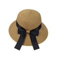 thumbnail image 6 of CoCopeaunt Summer Korea Fashion Ribbon Bow Lady Straw Hat Beach Resort Sun Block Foldable Beach Hat, 6 of 6