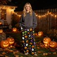 thumbnail image 2 of QWKLEAJ Halloween Pajama Pants Women Pumpkin Print Lounge Pants Drawstring Wide Leg Sleepwear Fall Holiday Loungewear Cozy Home Trousers Autumn Themed Bottoms Festive Nightwear, 2 of 6