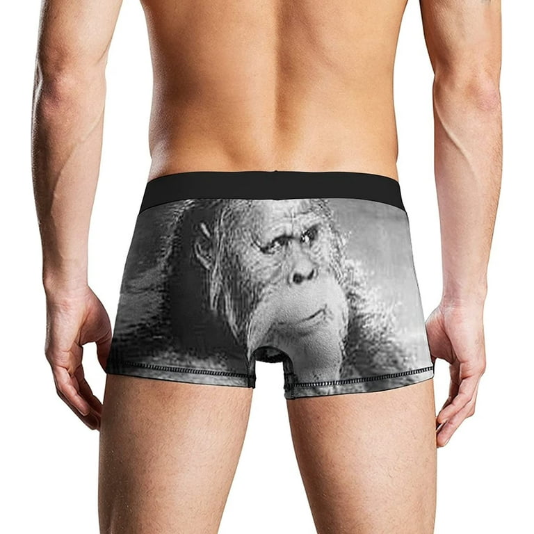 Bigfoot Sasquatch Men's Boxer Brief Underwear Soft Stretch Trunks