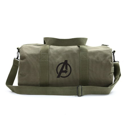 Marvel Superheroes The Avengers Logo Army Duffle Bag Travel Weekender Gym