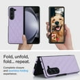 thumbnail image 3 of Allytechgroup Galaxy Z Fold7 Case, Slim Fit Premium PU Leather Stylish Protective Shockproof Fashionable Phone Cases Cover for Samsung Galaxy Z Fold 7, Purple, 3 of 8