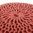 thumbnail image 3 of Coral Pouf, Cotton Knitted / Suitable for Floor or Ottoman Use, 3 of 3