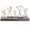 Clear, variant on Glasseam Set of 5 Colorful Glass Vase Set with Wooden Tray: Small Bud Vases for Flowers Home Decor Centerpiece Wedding Housewarming Gifts Living Room Office Table