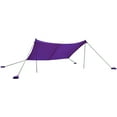 thumbnail image 6 of Gymax 7x7 FT Portable Beach Canopy Tent Shelter w/ Sand Anchor Carry Bag Purple, 6 of 10