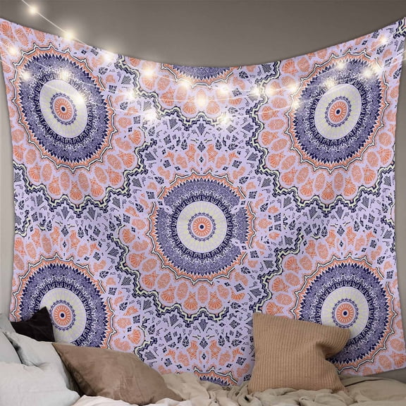 Pink Purple Geometric Large Tapestry for Bedroom Wall Hanging Tapestry,Ethnic Indian Modern Abstract Art Ceiling Backdrop Tapestries Poster Blanket Wall Decor for Teens Room Living Room 86" x 104"