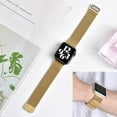 thumbnail image 4 of BRADCET 1/2Pack  Metal Band Compatible with Apple Watch Bands 38mm 40mm 41mm 42mm 44mm 45mm 49mm Adjustable Stainless Steel Mesh Milanese Loop Strap for iWatch Series Ultra SE 8 7 6 5 4 3 2 1, 4 of 12