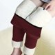thumbnail image 5 of Gibobby leggings niña Leggings cómodos para mujer Pantalones casuales Elástico Cintura alta Patrón retro Impreso Forro polar Capris Termal Leggings de invierno de longitud completa（Vino， S), 5 of 5