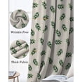 thumbnail image 3 of Green Leaf Blackout Curtains for Bedroom Living Room Darkening Curtains 84 Inch Length 2 Panels Set Pastoral Botanical Buffalo Plaid Checkered Window Curtain Window Treatment Grommet Drapes 42"x84", 3 of 9
