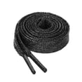 thumbnail image 1 of Cordones De Zapatos Brillo Metálico Brillante Cuerdas Planas Con Purpurina Para Zapatillas Negro 170cm/66.93, 1 of 6