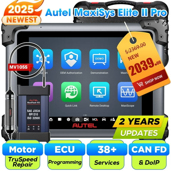 Autel Maxisys Elite II Pro Car Diagnostic Scan Tool Intelligent Diagnostic 2.0, 38  Resets Active Test with 2-Year Free Update Same as Ultra MS919 MS909 Up of MK908P
