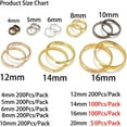 100pcs Multicolor Split Rings, Open Rings Double Loops Jump Rings for