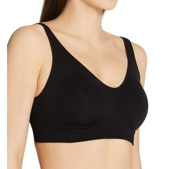 SlimMe Women's Wireless Comfort Shaper Bra - Womens - Female, Large, Black
