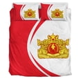 thumbnail image 4 of Myanmar Bandera Escudo de Armas Juego de Cama Círculo Rlt7, 4 of 5